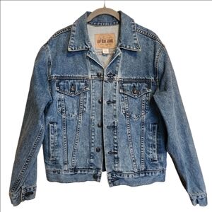 MENS VINTAGE 90s GAP DENIM JEAN RANCHER TRUCKER JACKET SIZE XS